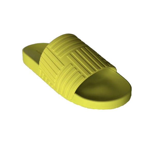 NEW Bottega Veneta Slides Size 12 Rubber Kiwi Slides Sandals (45 Euro) 690105‎ - Picture 1 of 7